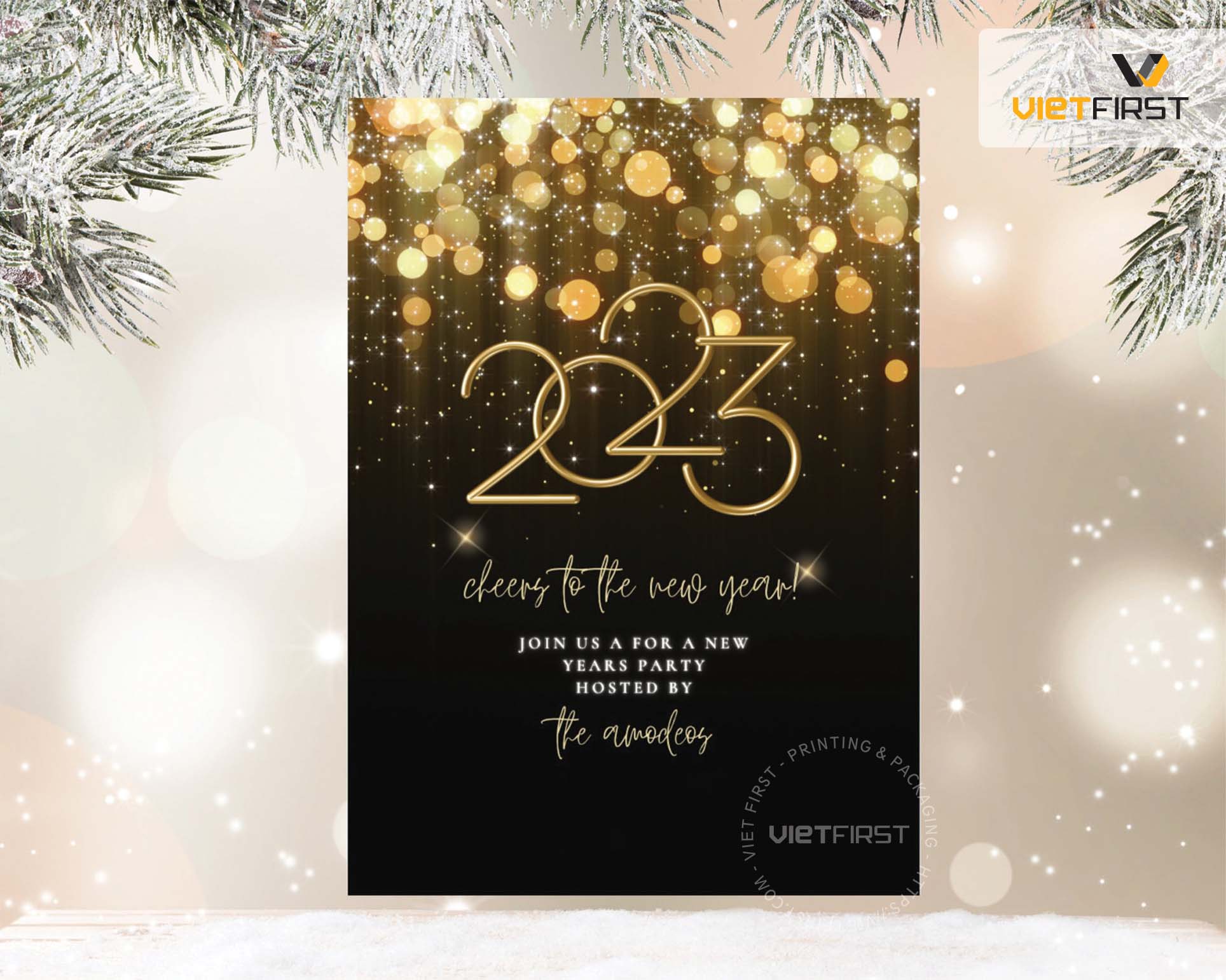 thiệp mời Year End Party