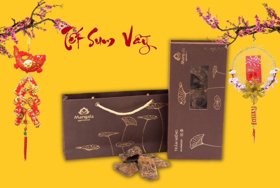 Bộ Combo quà tặng trầm miếng cao cấp Mangala