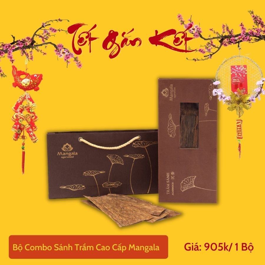 Bộ Quà Tặng Trầm Hương Sánh Trầm dùng để xông đốt cho ngày Tết, có thể dùng cùng bình xông điện - Liên hệ: 0901 126119