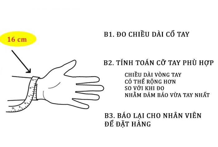 Cách đo kích thước cổ tay đơn giản