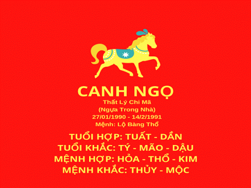 Sinh năm 1990 tuổi Canh Ngọ.