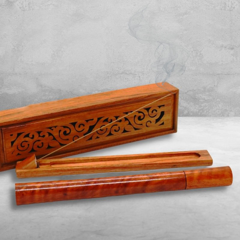 Hộp Gỗ Xông Trầm Hương Hoa Văn