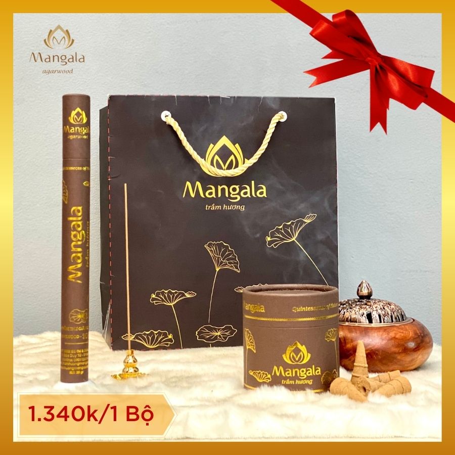 Set Quà Tặng Nụ Trầm Hương, Trầm Hương Không Tăm Cao Cấp mẫu nâu tặng kèm các dụng cụ xông trầm tiện ích - Liên hệ: 0901 126119