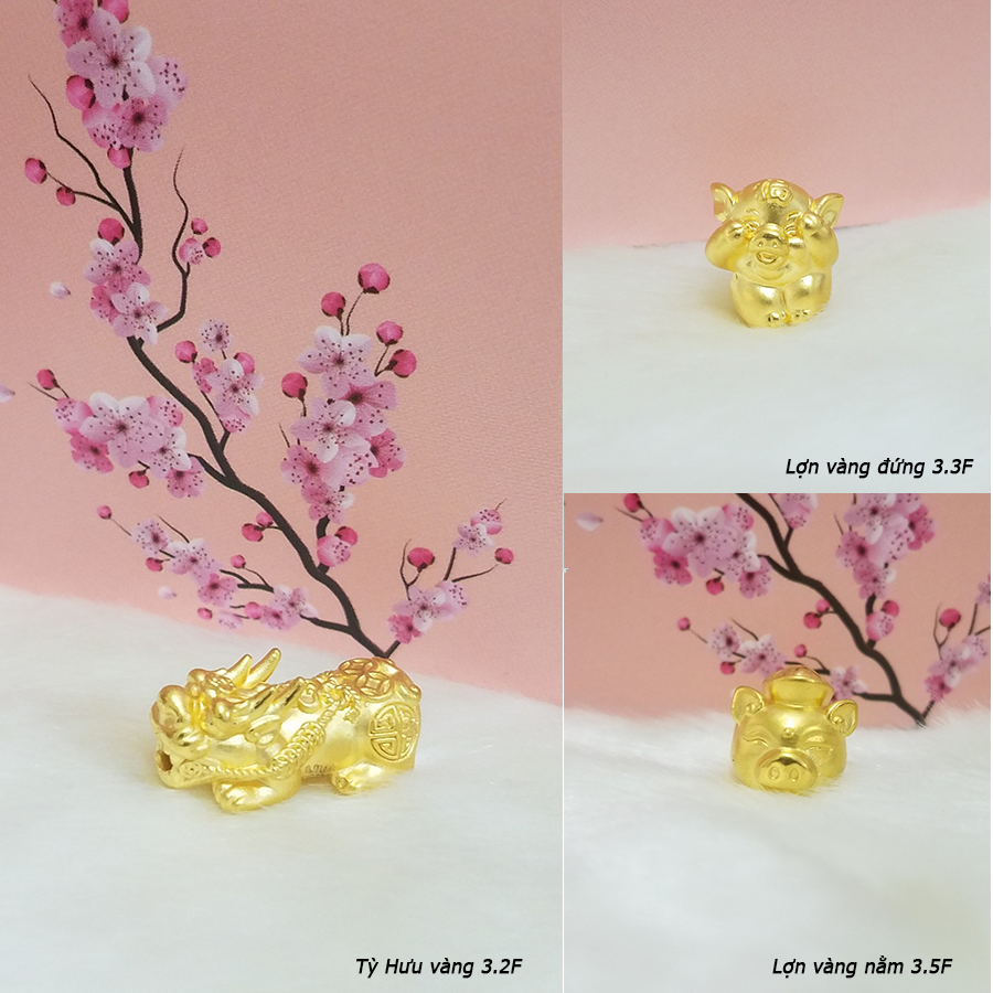 Các phụ kiện Charm vàng để phối với vòng Trầm hương