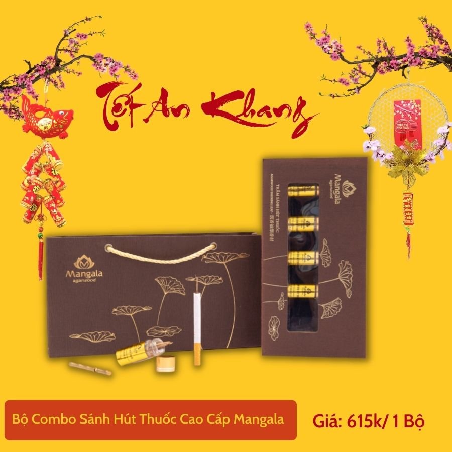 Bộ Quà Tặng Sánh Hút Thuốc của Trầm hương Cao Cấp Mangala được dùng cho người lớn có thói quen hút thuốc tạo hương vị mới và tốt cho sức khỏe - Liên hệ: 0901 126119