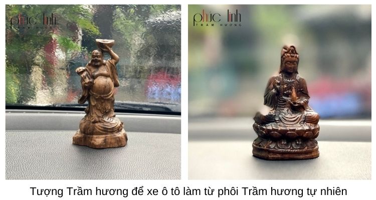 Giá Tượng Phật Trầm hương để ô tô? Tượng Phật Trầm hương để xe ô tô được làm bằng Trầm hương tự nhiên Indo có giá khá cao, hơn 10 triệu đồng/tượng