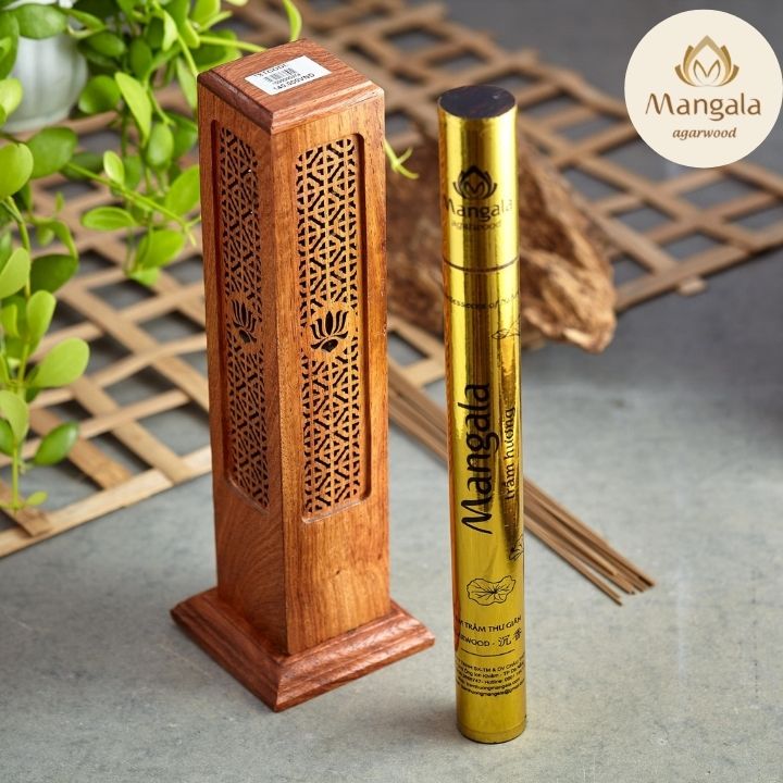 Trầm Hương Không Tăm Cao Cấp MANGALA Ống Vàng