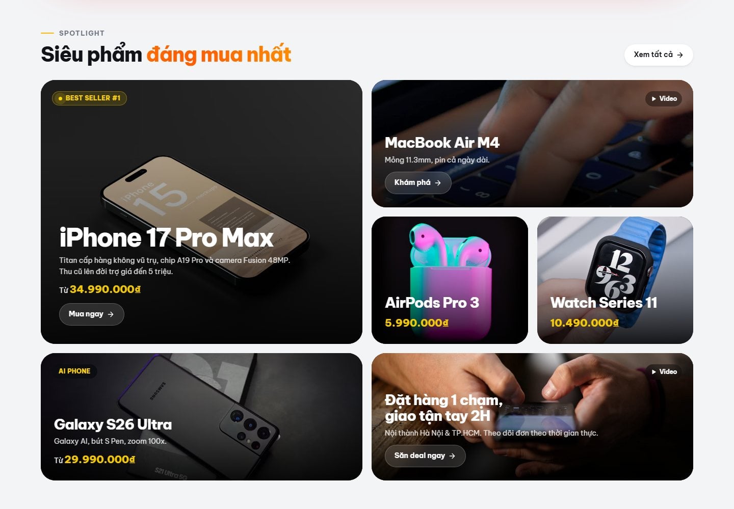 Bento spotlight Tech Store